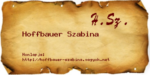 Hoffbauer Szabina névjegykártya