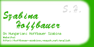 szabina hoffbauer business card
